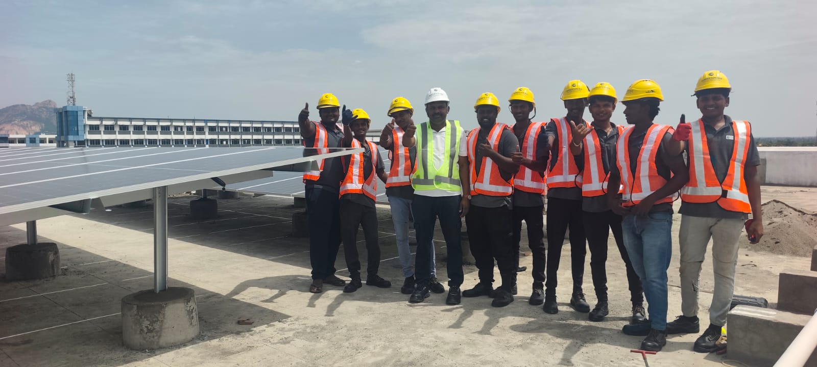 The Greenrise Energy Solutions installation team on site